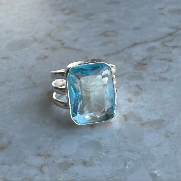 NWOT Sundance Clear Skies Ring Sky Blue Topaz Sterling Silver